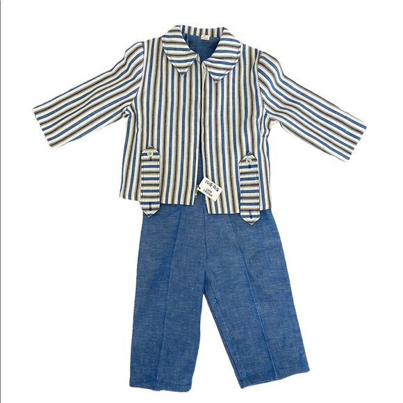 Kid Bits Boys 4T Overalls Pant and Reversible Jacket Combo Set - Picture 10 of 10